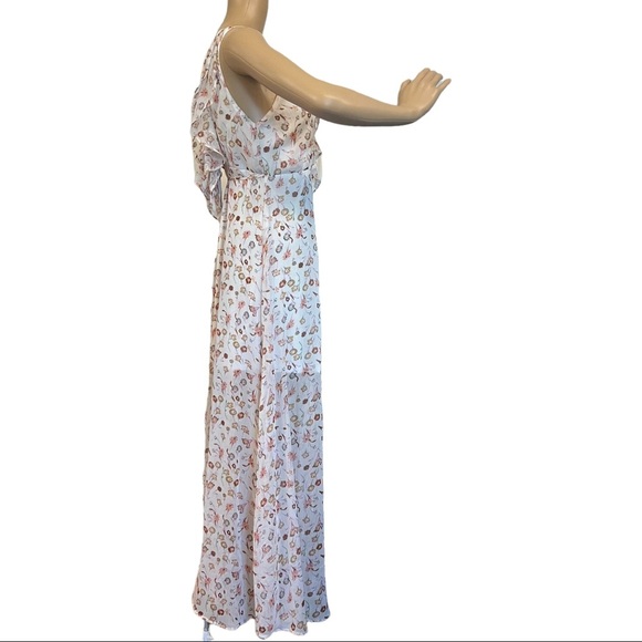 Miami Dress Women S White and Floral Metallic Thread Detail Wrap Style - Picture 9 of 12